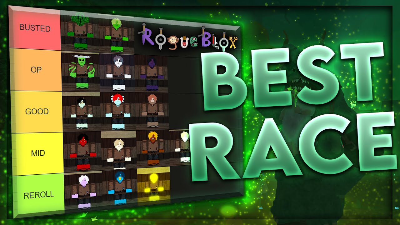 Rogueblox races guide showing different character races and abilities